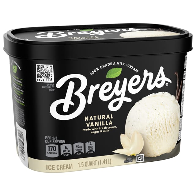 BREYERS- Natural Vanilla 48oz (Family Size).