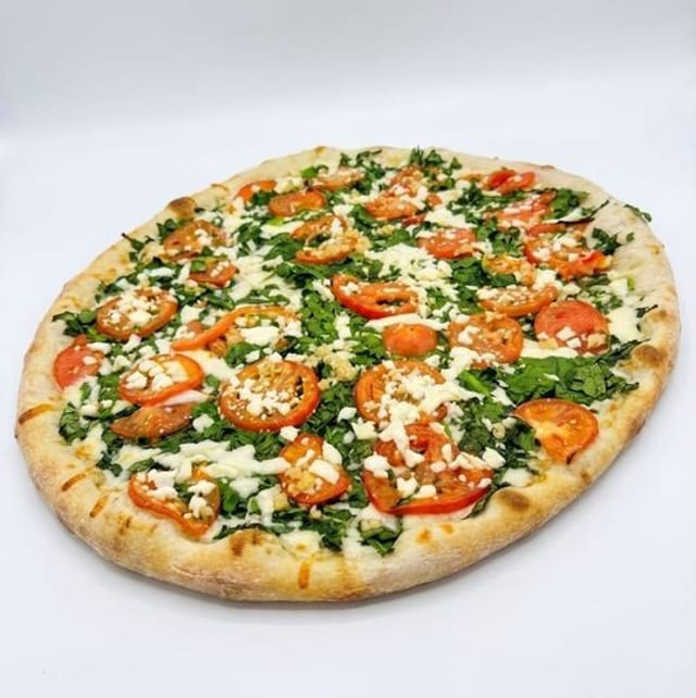 Roma Spinach Pizza.