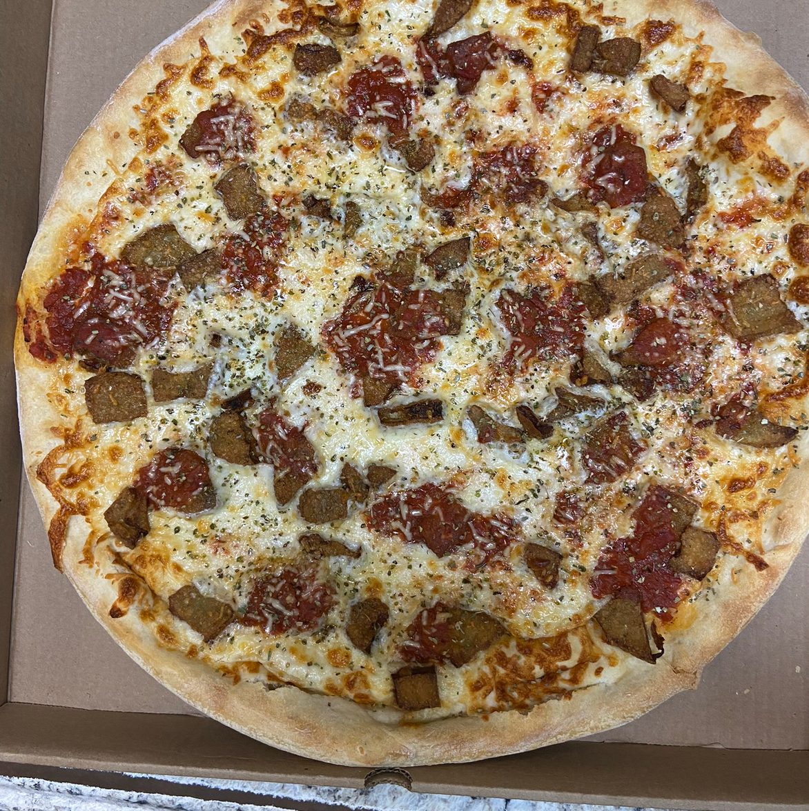 Eggplant Parm Pizza.