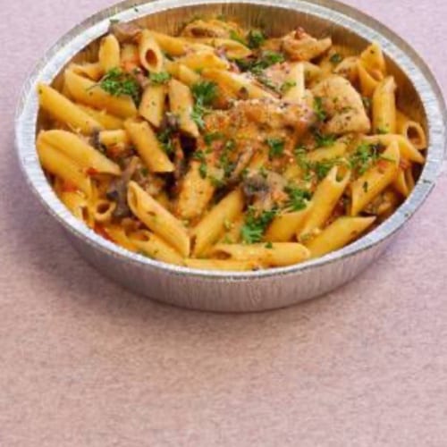 Penne Ai Funghi Con Pollo.