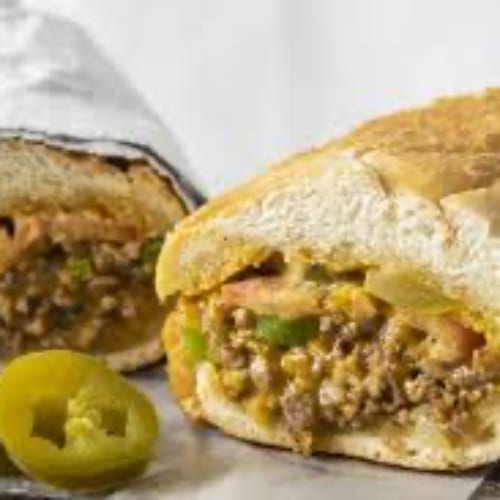 Spicy Chopped Cheese Sub.