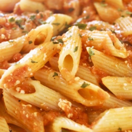 Pasta w/Marinara Sauce.