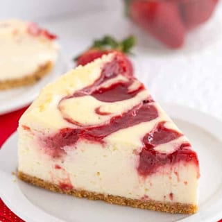 Strawberry Lace Cheesecake